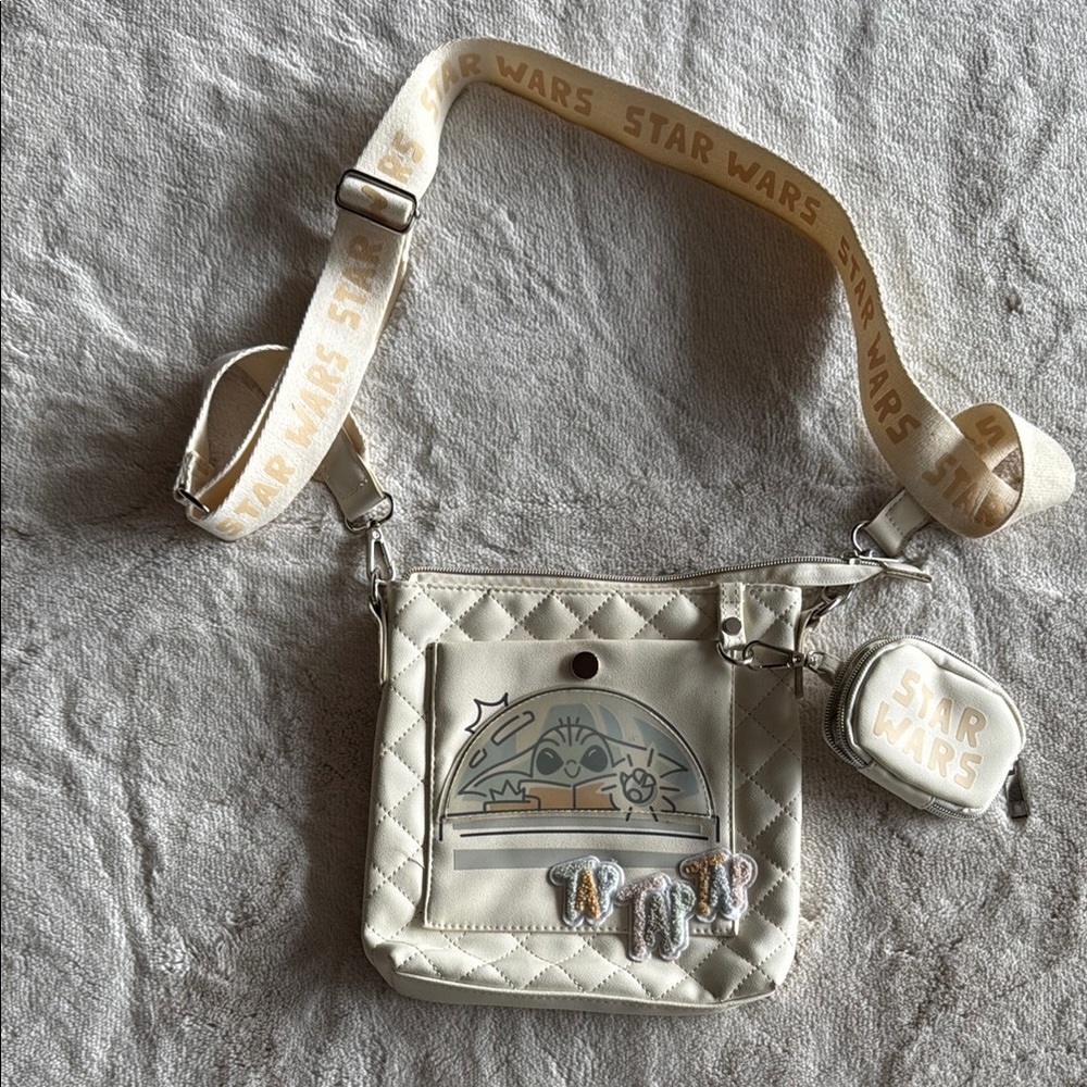 Star Wars Disney Cream Crossbody Bag with Adjustable Strap
